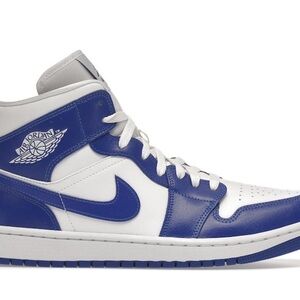 Kentucky Blue Jordan 1 Mid Sneakers